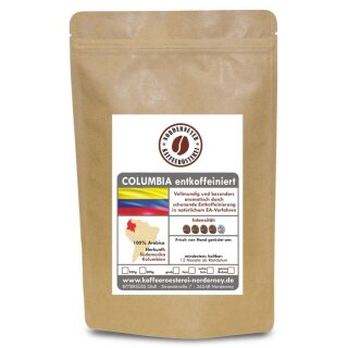 Röstkaffee entcoffeiniert EA Columbia 500g grob gemahlen