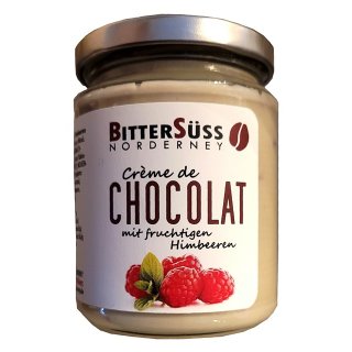 Creme de Chocolat mit Himbeeren