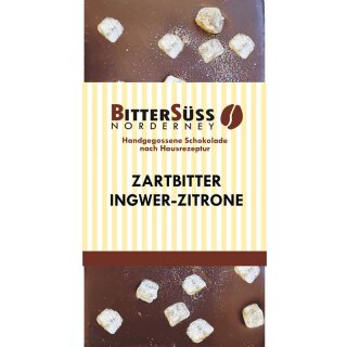 Zartbitter Ingwer-Zitrone - Tafel 100g
