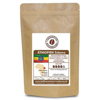 Röstkaffee Äthiopien Sidamo 500g extrafein gemahlen