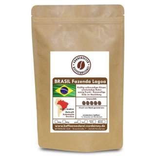 Röstkaffee Brasil Fazenda Lagoa 250g fein gemahlen