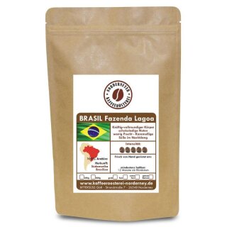 Röstkaffee Brasil Fazenda Lagoa 250g grob gemahlen