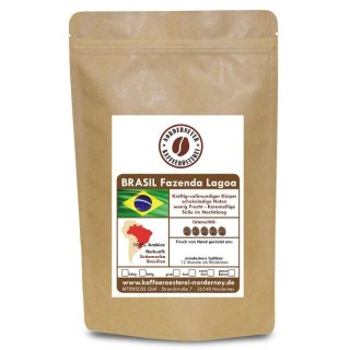 Röstkaffee Brasil Fazenda Lagoa 500g extrafein gemahlen