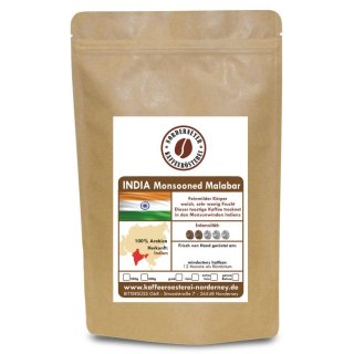 Röstkaffee India Monsooned Malabar 250g grob gemahlen